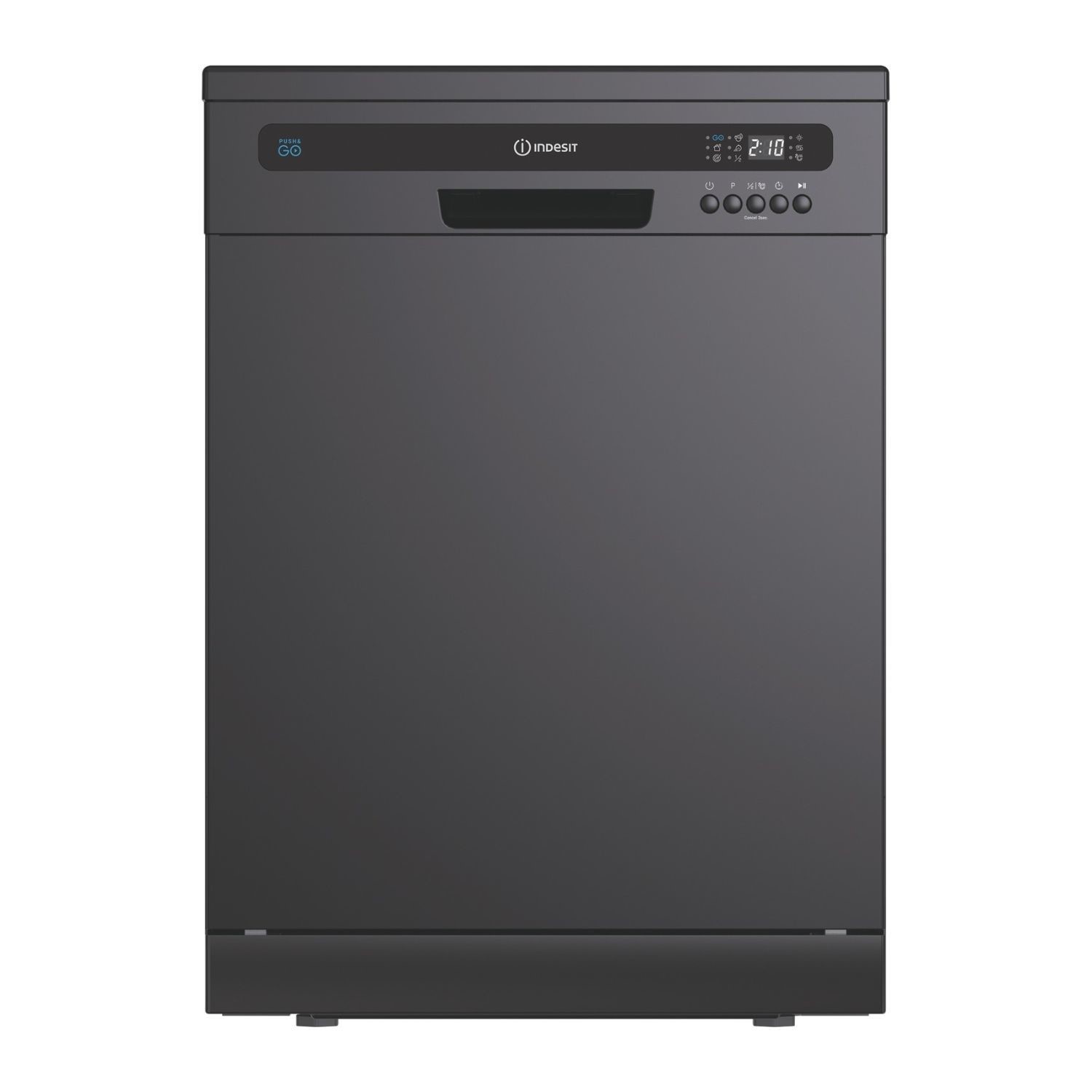 Indesit Push&Go Freestanding Dishwasher - Black
