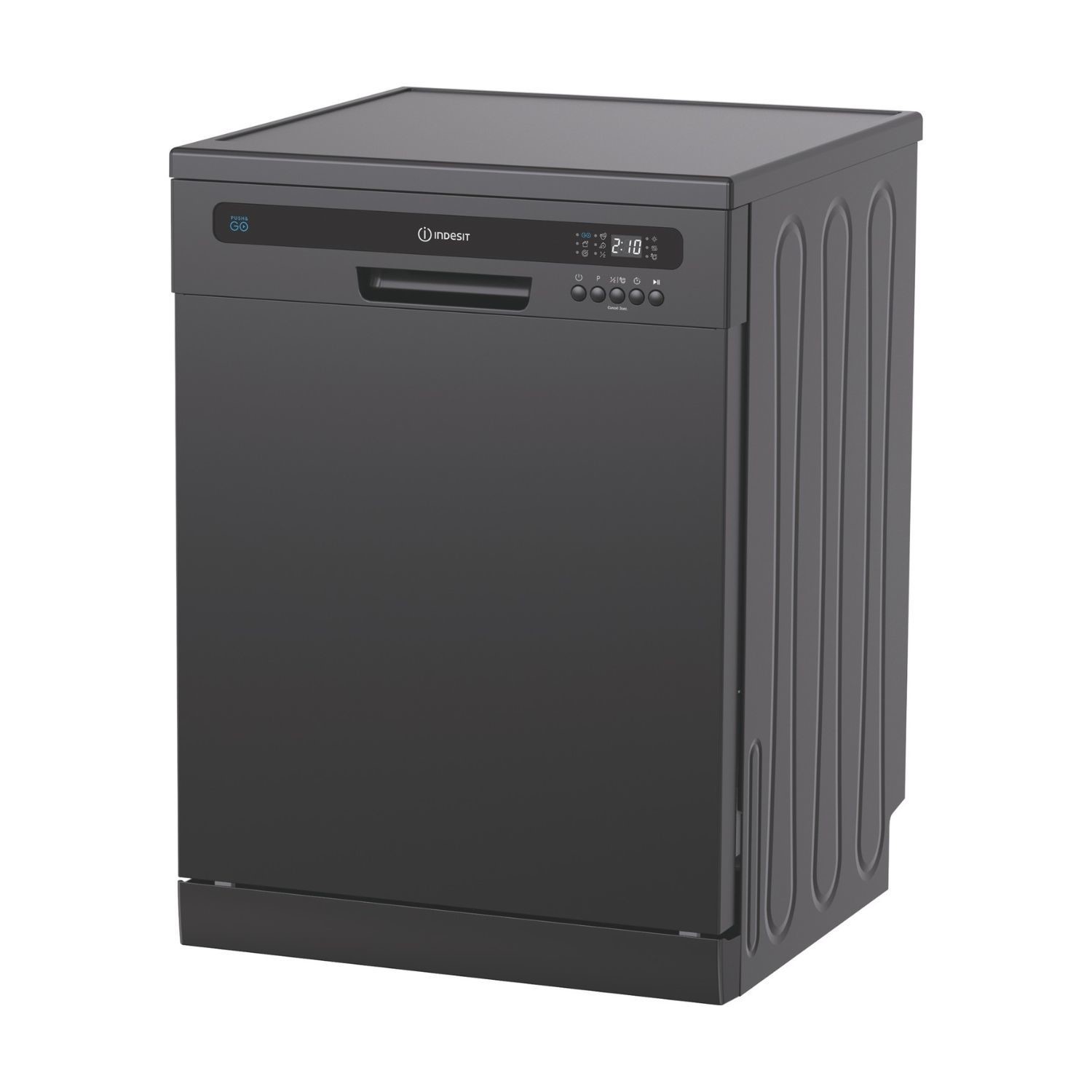 Indesit Push&Go Freestanding Dishwasher - Black - Image 2