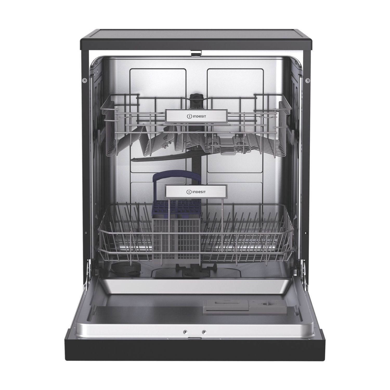 Indesit Push&Go Freestanding Dishwasher - Black - Image 3