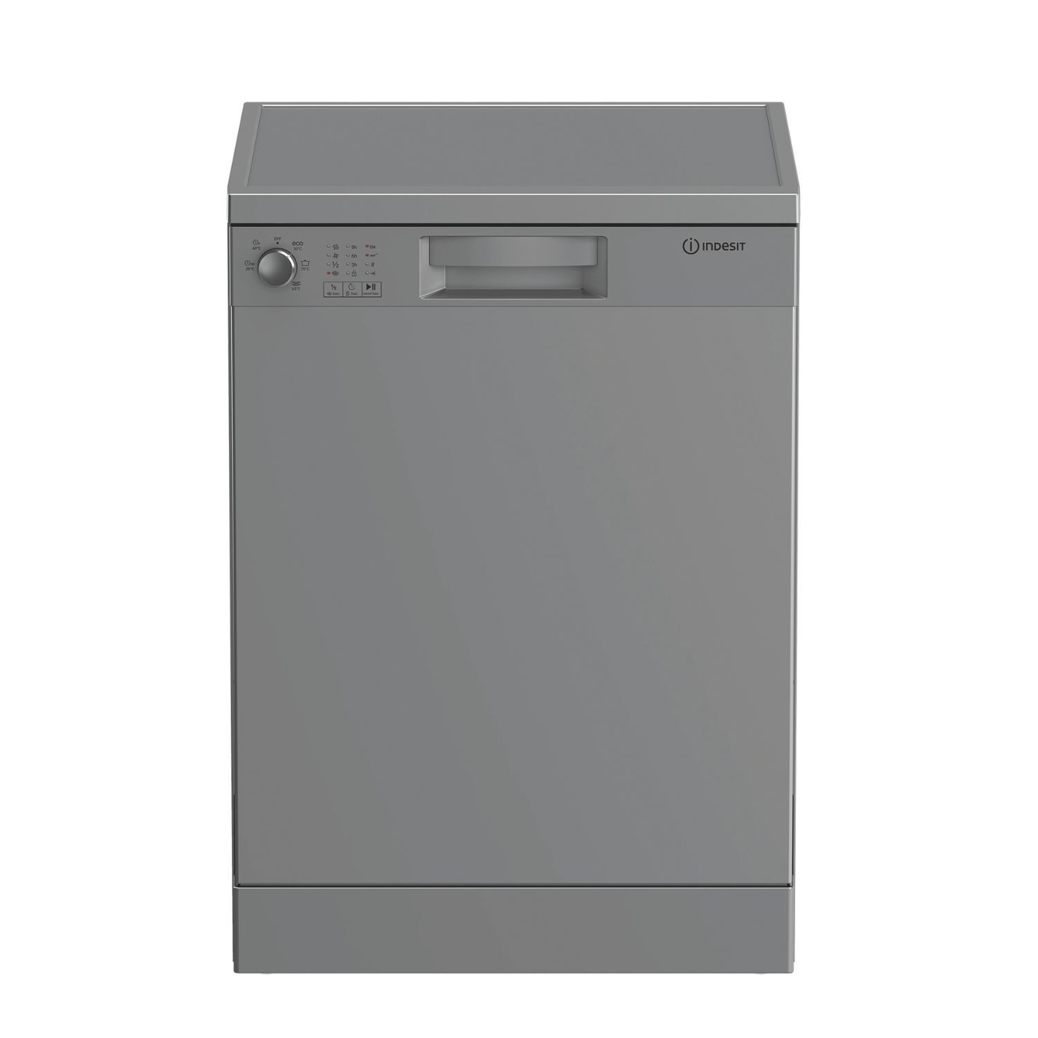 Indesit Push&Go Freestanding Dishwasher - Clean&Dry Silver