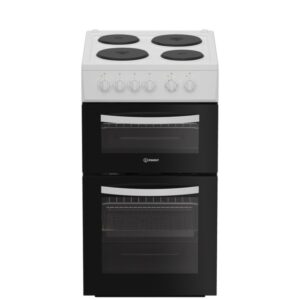 Indesit 50cm Twin Cavity Electric Cooker - White