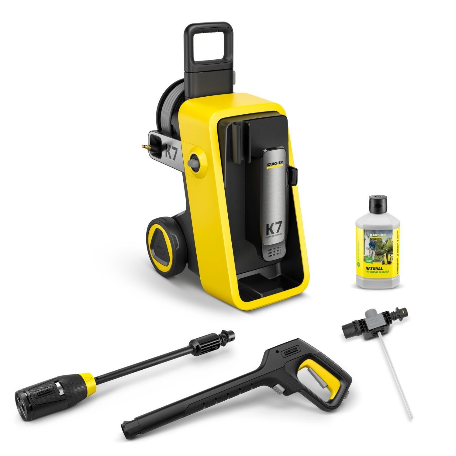 Kärcher Pressure Washer K7 Comfort Premium - 1.317-502.0 - 180Bar Pressure Washer with 4-in-1 Spray Lance Hose Reel & Smart App Support