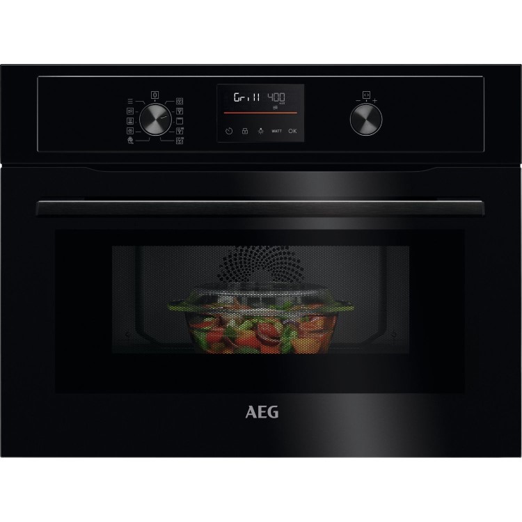 AEG 5000 CombiAir Built-In Microwave with Grill - Black