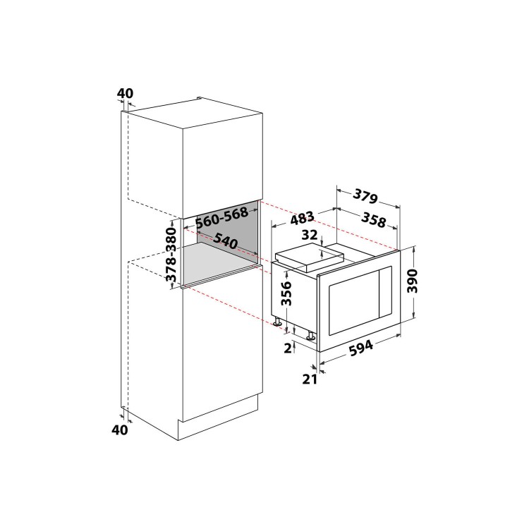 Hotpoint Built-In Microwave with Grill - Stainless Steel - Image 8