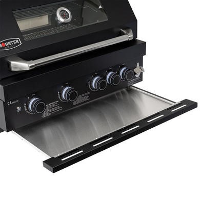 Monster Grill 4 Burner Built-In Gas BBQ - Black - Image 3