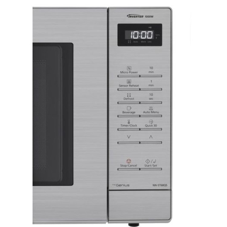 Panasonic NN-ST68QSBPQ 32L Solo Inverter Microwave Oven Silver – 1000W Family-Size Microwave with Inverter Technology Genius Sensor & Turbo Defrost - Image 3