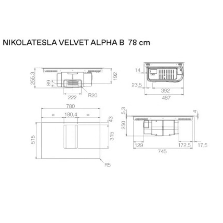 Elica NikolaTesla Alpha 78cm Induction Venting Hob - Image 4
