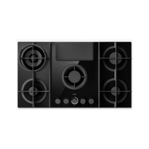 Elica NikolaTesla Flame 88cm Gas Venting Hob with Built-In Extractor Fan - Black