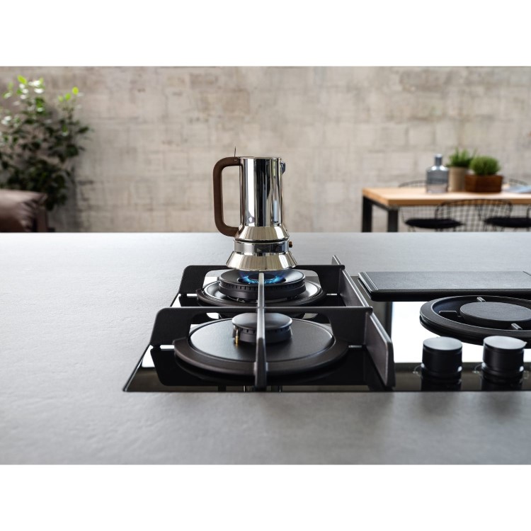 Elica NikolaTesla Flame 88cm Gas Venting Hob with Built-In Extractor Fan - Black - Image 6