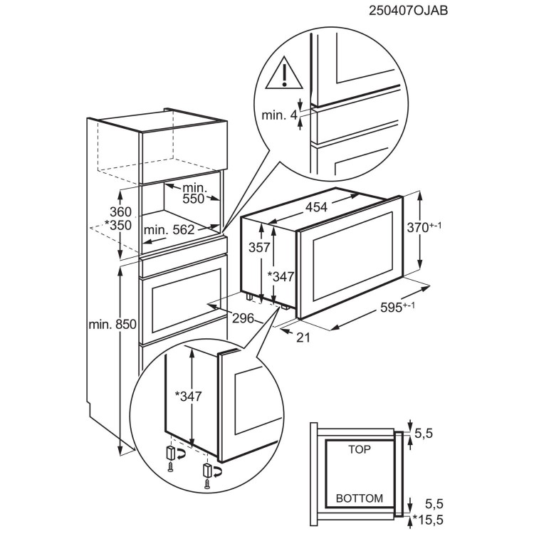 AEG 6000 Series Built-In Microwave with Grill - Black - Image 10