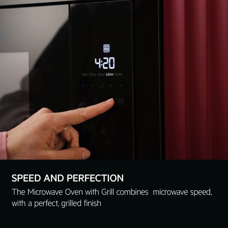 AEG 6000 Series Built-In Microwave with Grill - Black - Image 7