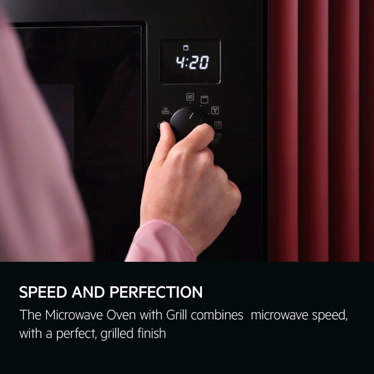 AEG 6000 Series Built-In Microwave with Grill - Black - Image 8