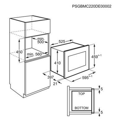 AEG 6000 Series Built-In Microwave with Grill - Black - Image 9