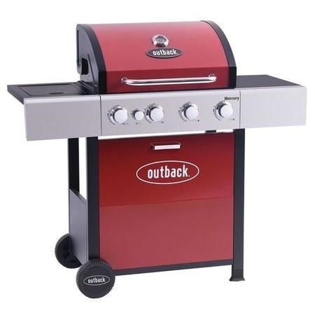Outback OUT371149 Mercury 4 Burner Gas BBQ - Red