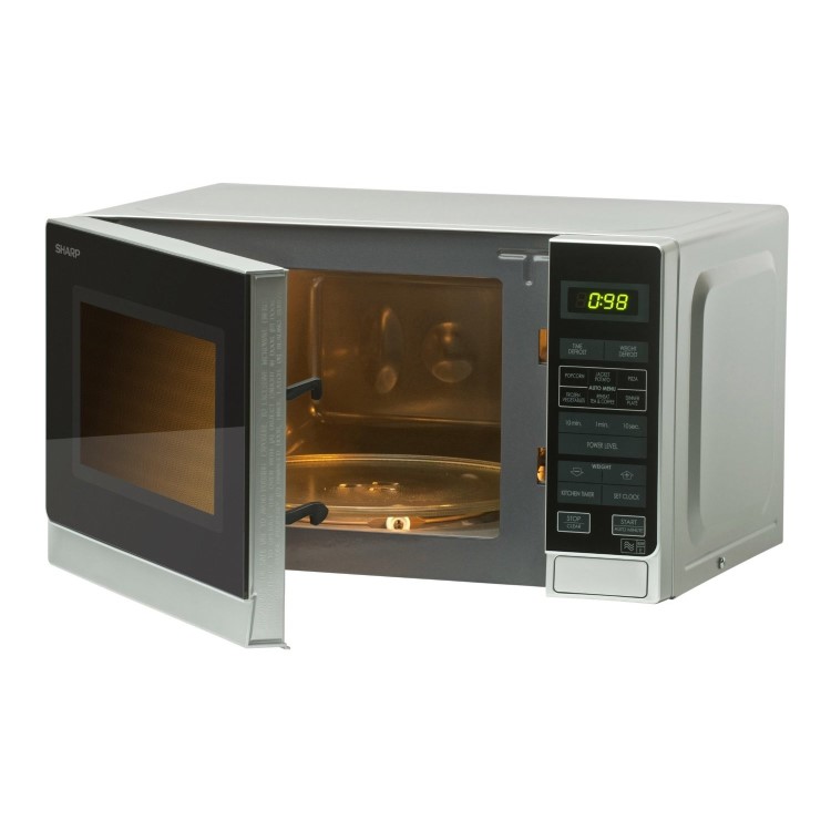 Sharp 20L Freestanding Solo Digital Microwave Oven - Silver - Image 4