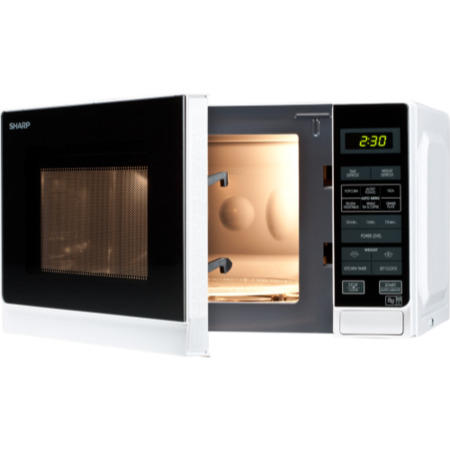 Sharp 20L Freestanding Solo Digital Microwave Oven - White - Image 2