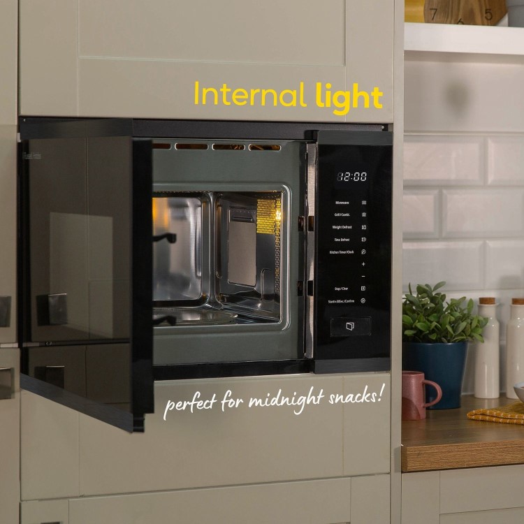 Russell Hobbs Built-In 800W Microwave & Grill - Black - Image 7