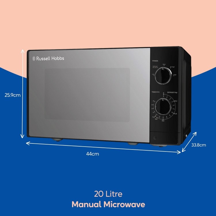 Russell Hobbs RHM2047B 20 Litres Microwave - Black - Image 4
