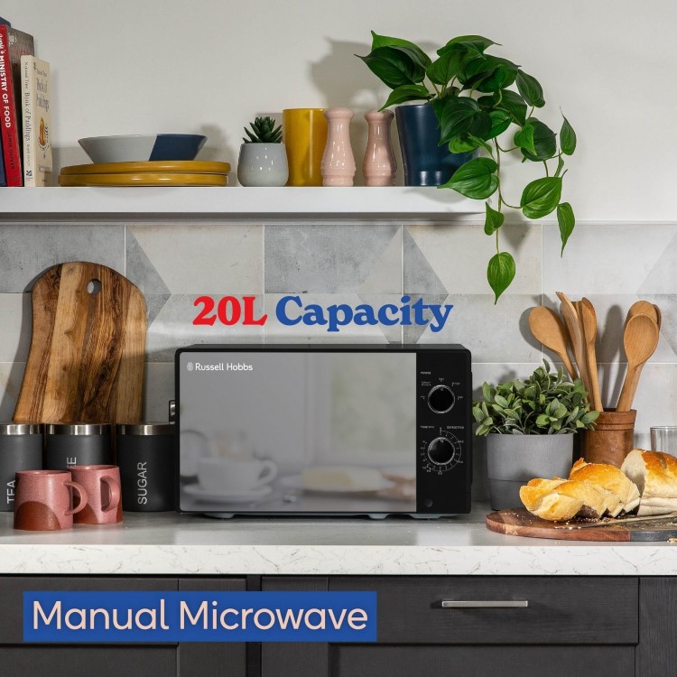 Russell Hobbs RHM2047B 20 Litres Microwave - Black - Image 5