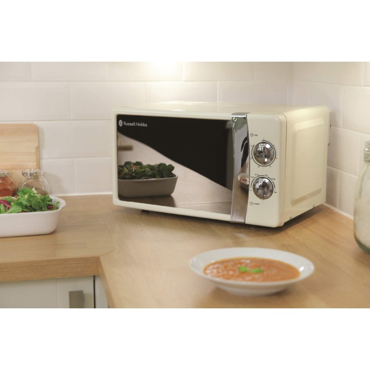 Russell Hobbs RHMM701C 17L Freestanding Solo Microwave - Cream - Image 4