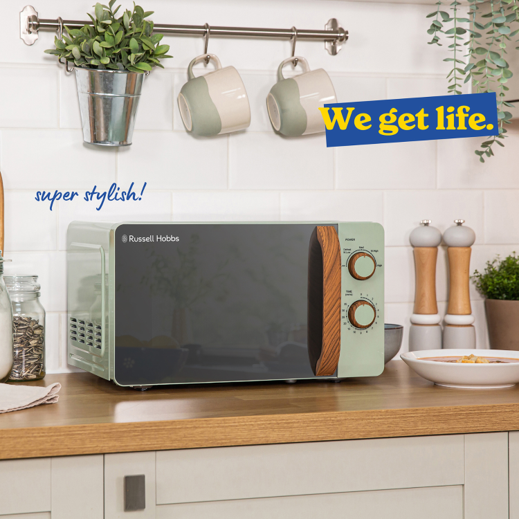 Russell Hobbs 17L Freestanding Solo Microwave - Matte Green - Image 6
