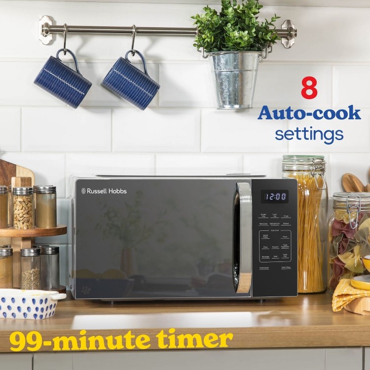 Russell Hobbs RHMT2045S 20 Litre Touch Control Digital Microwave - Silver - Image 4