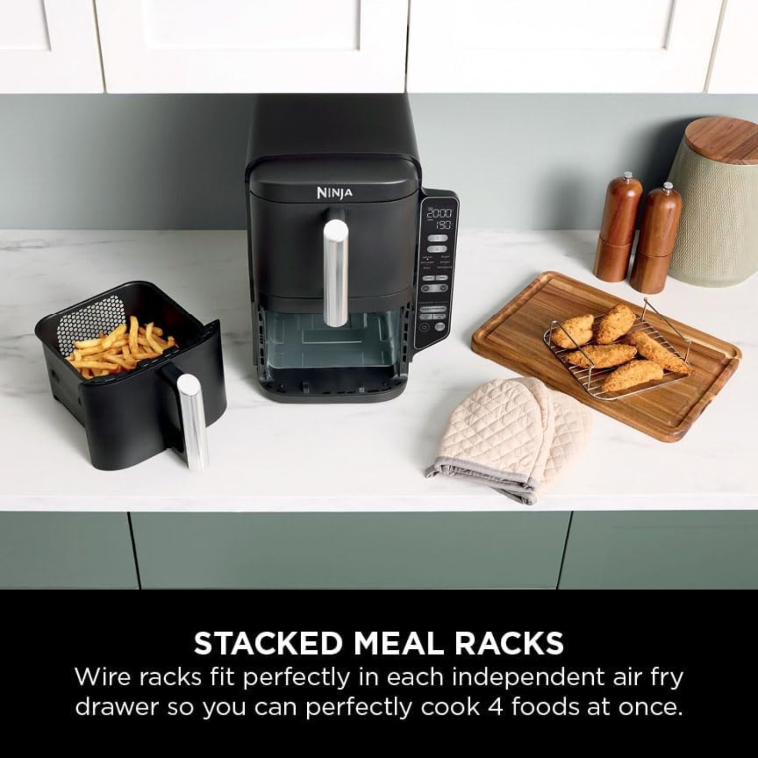 Ninja SL300UK 7.6L Double Drawer Air Fryer 2-Drawer Double Stack Healthy Crispy Cooking - Image 8