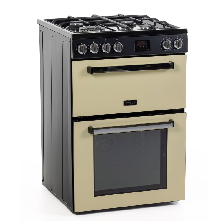 Tesla Series 3 60cm Dual Fuel Cooker - Cream - Image 2