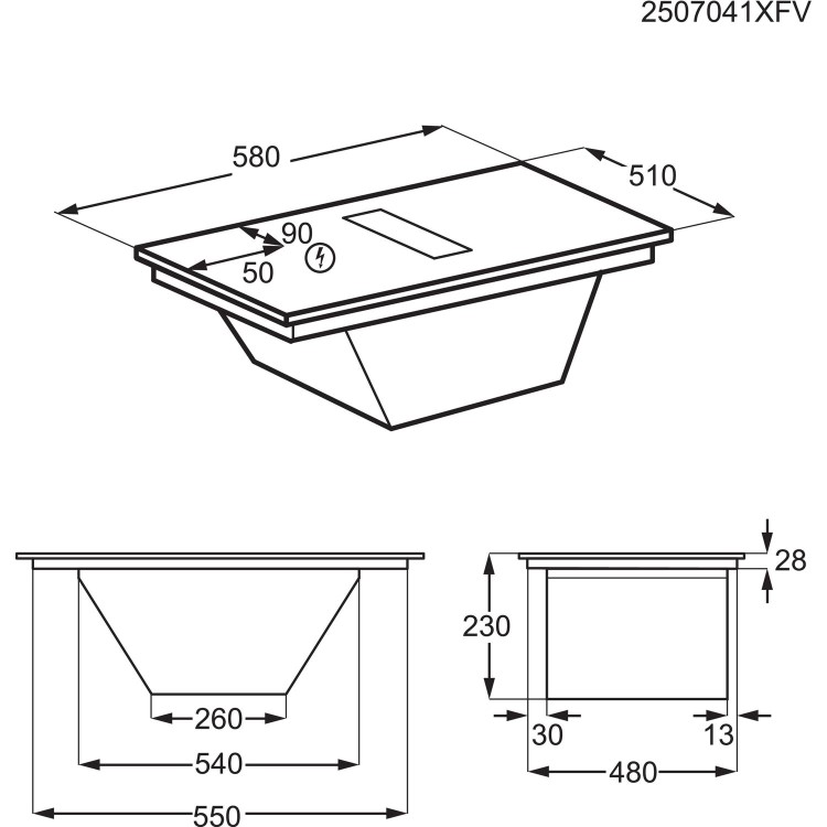 AEG 6000 Series 60cm 4 Zone Venting Hob - Image 10