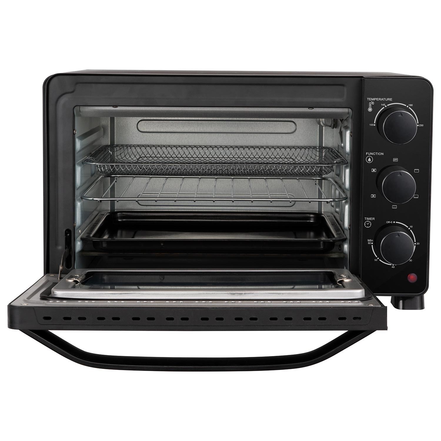 electriQ 23L Mini Oven with Air Fryer Function - Black - Image 3