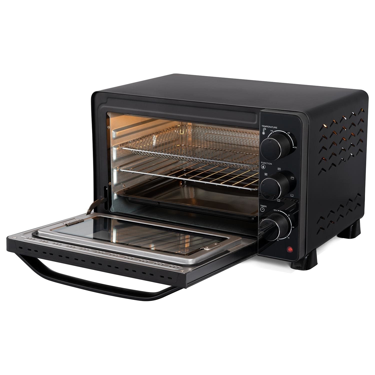electriQ 23L Mini Oven with Air Fryer Function - Black - Image 5