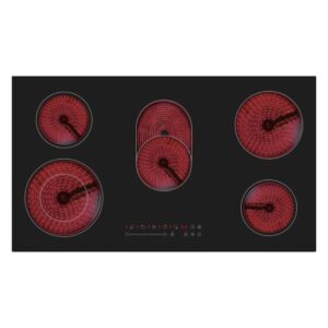 electriQ 90cm 5 Zone Ceramic Hob with Extended Zone