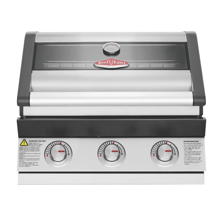 Beefeater 1600 Series 3 Burner Built in Gas BBQ - Stainless