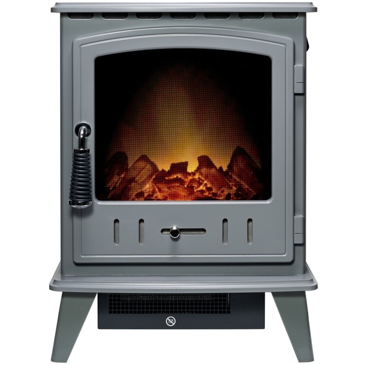 Adam Aviemore Grey Electric Stove Fire