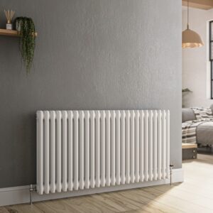 Eco Eleganza Midnight Black Horizontal Flat Designer Aluminium Radiator 600x1425mm Single Panel 4373 BTU