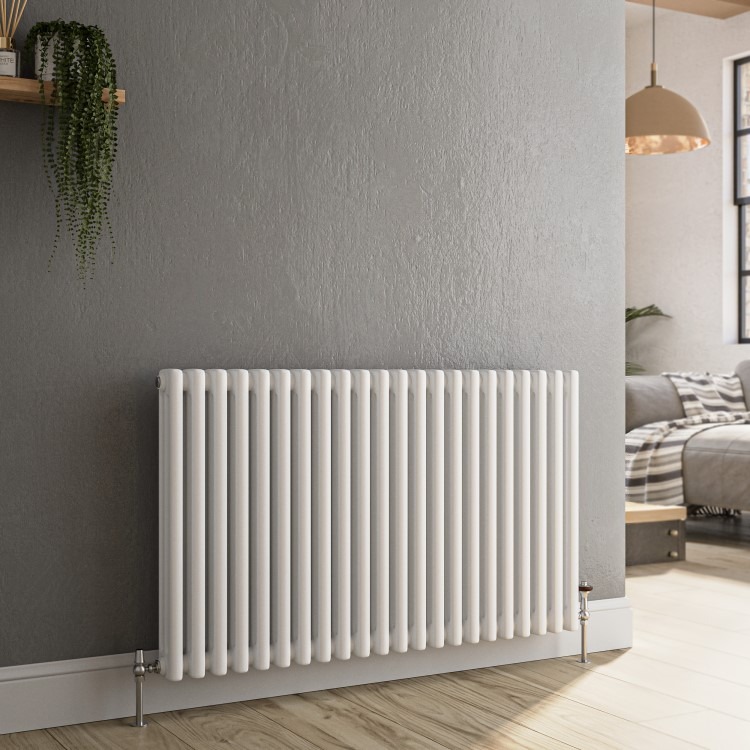 Eco Eleganza Anthracite Horizontal Flat Designer Aluminium Radiator 600x1425mm Single Panel 4373 BTU