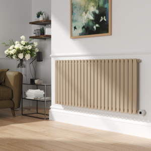 Cleopatra Horizontal Smart Electric Radiator with Wi-Fi Thermostat - 2000W - H600xW1410mm - Bathroom Safe