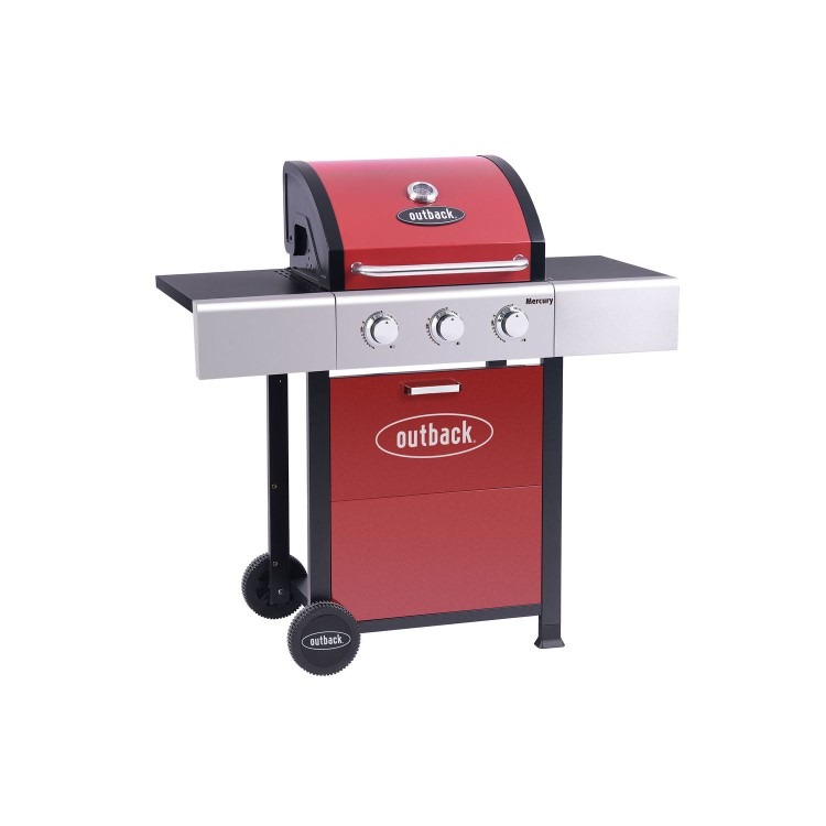 Outback OUT371148 Mercury 3 Burner Gas BBQ - Red