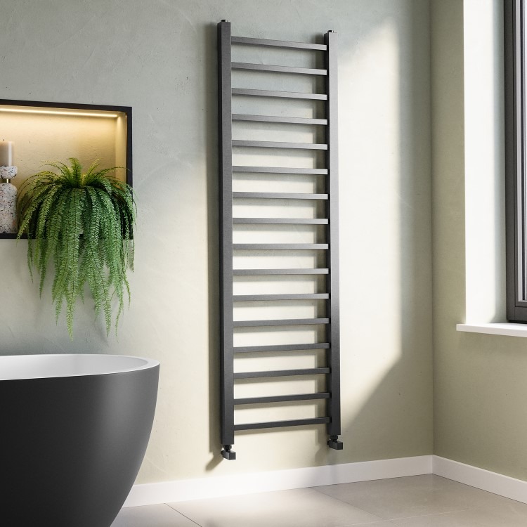 GRADE A1 - Gunmetal Grey Towel Radiator 1600 x 500mm - Sonoran