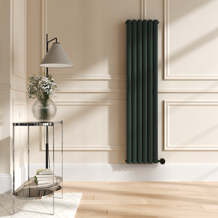 Evergreen Vertical Smart Electric Radiator with Wi-Fi Thermostat - 1200W - H1600xW354mm - Bathroom Safe
