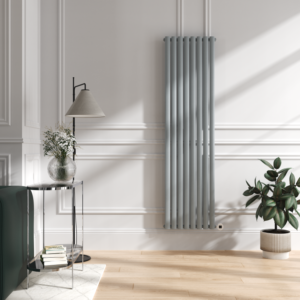 Salt & Pepper Vertical Smart Electric Radiator with Wi-Fi Thermostat - 2400W - H1800xW472 - Bathroom Safe