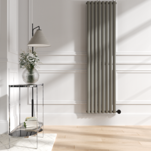 Smoked Stone Vertical Smart Electric Radiator with Wi-Fi Thermostat - 2400W - H1800xW472 - Bathroom Safe