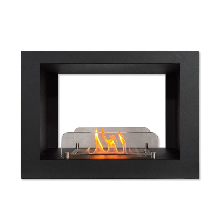 Double-Sided Bioethanol Fireplace in Black - 27 Inch - AmberGlo - Image 2