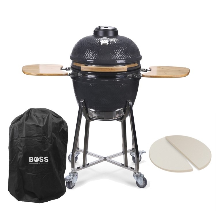Boss Grill The Egg - 18 Inch Ceramic Kamado Style Charcoal Egg BBQ Grill - Image 8