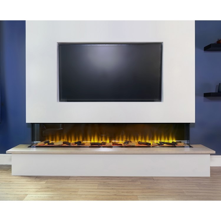 Adam Sahara Panoramic Media Wall Electric Fire, 81 Inch - Image 3