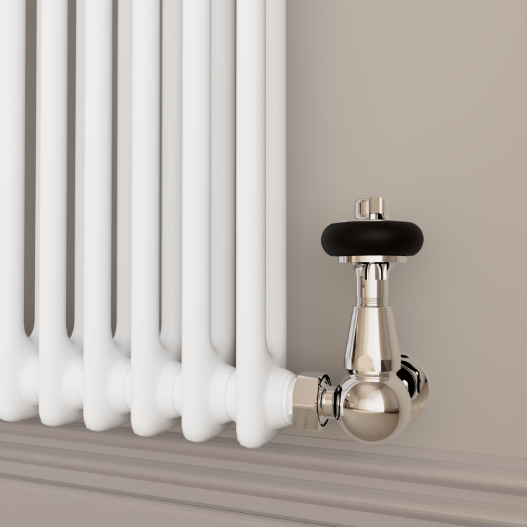 Reggio White Horizontal Double Column Radiator 800x1010mm 4535 BTU - Cast Iron Style - Image 2