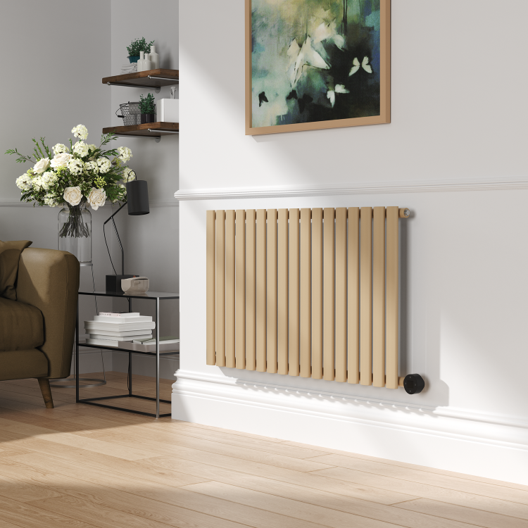 Elk Brown Horizontal Smart Electric Radiator with Wi-Fi Thermostat - 1200W - H600xW1000mm - Bathroom Safe - Image 2