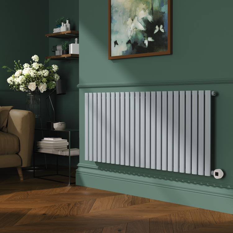 Salt & Pepper Horizontal Smart Electric Radiator with Wi-Fi Thermostat - 2000W - H600xW1410mm - Bathroom Safe - Image 2