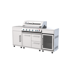 Boss Grill Premium Modular 6 Burner Built-In BBQ with Fridge - Stainless Steel