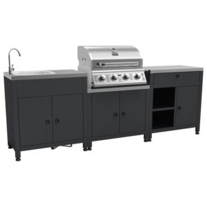 Boss Grill Texas All Star Outdoor Kitchen Modular - 4 Burner Gas BBQ Grill - Stainless Steel
